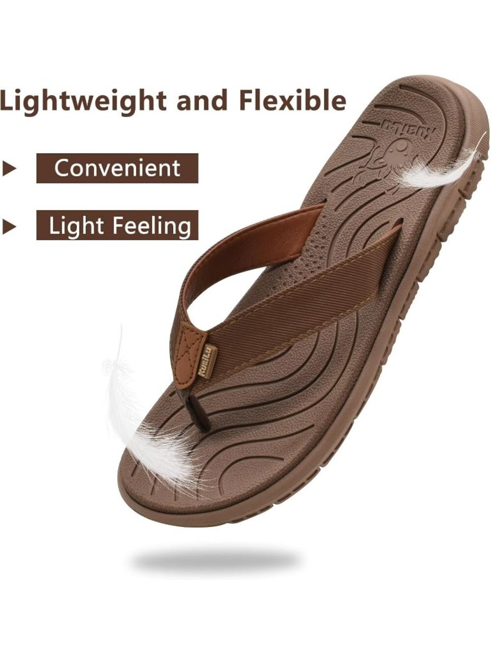 Women's Khaki Comfortable Arch Support Yoga Summer Beach Walking Flats Sandals - Picture 3 of 5